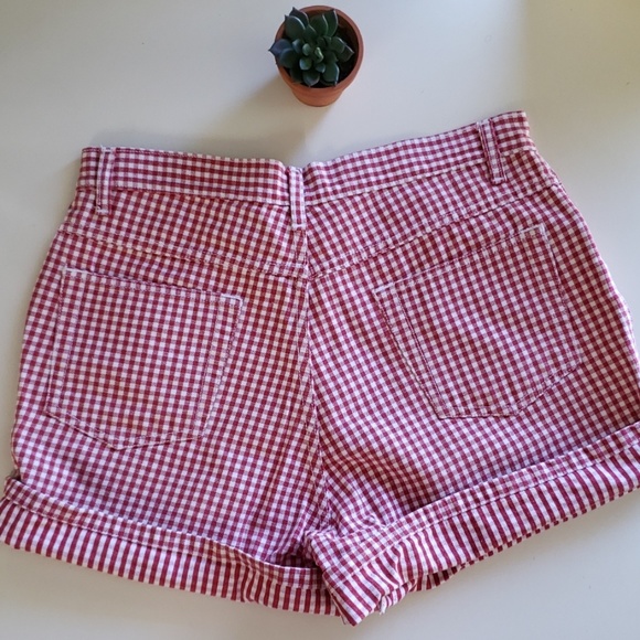 Bill Blass vintage red & white gingham shorts 10P - Picture 3 of 6